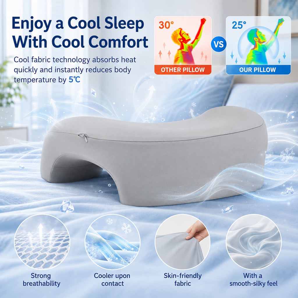 AMTPM Side Sleeper Pillow with Arm Holes, Ergonomic Memory Foam Cervical Pillow for Neck and Shoulder Pain Relief for Side Back Stomach Sleeper